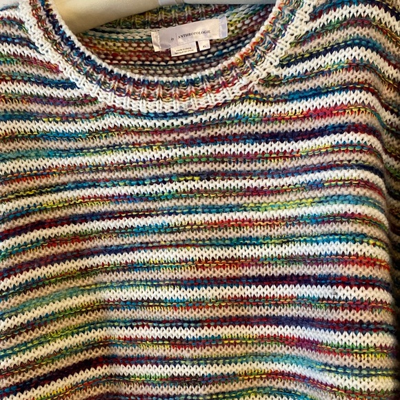 Anthropologie Multicolor Striped Crew Neck Sweater - Picture 6 of 7